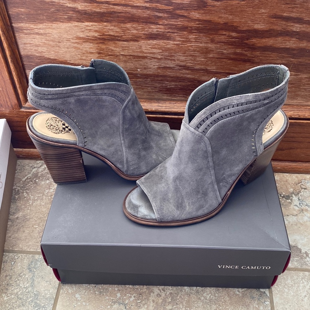 Vince Camuto Koral Perforated Open Toe Bootie